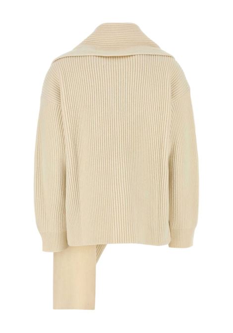 Maglione con dettaglio a sciarpa in beige Jil sander - donna JIL SANDER | J02GP0224J14737106